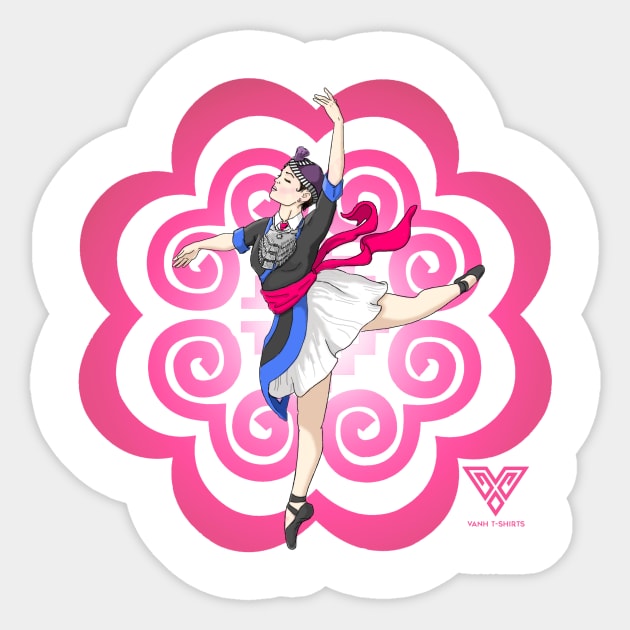 Hmong Girl Dancer PINK Sticker by VANH